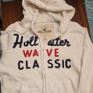 Hollister Kids White Hoodie Jacket